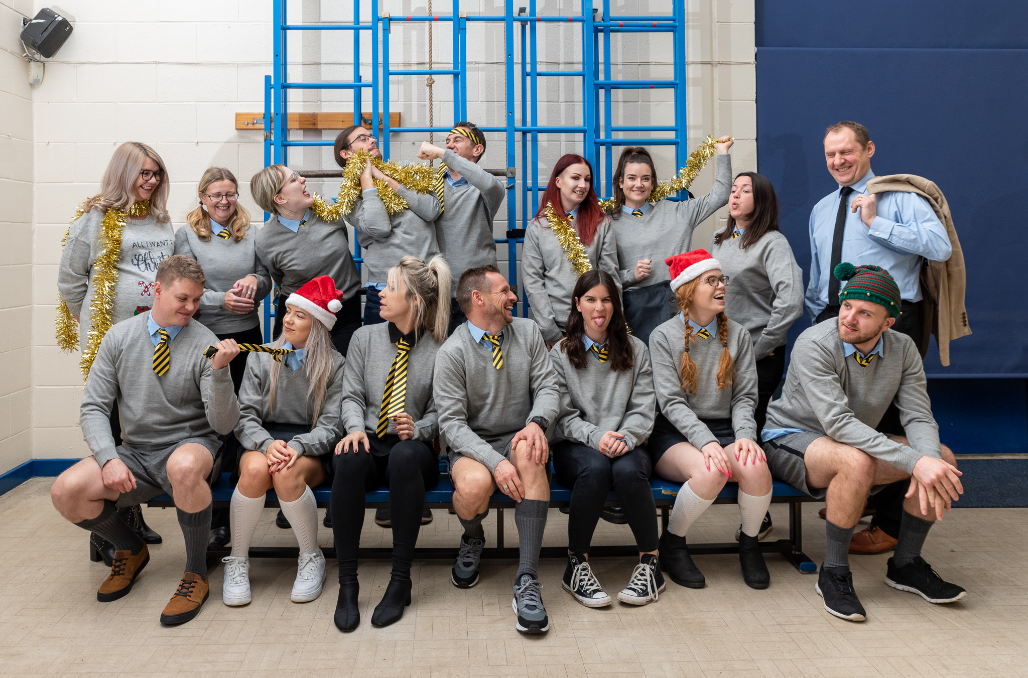 The Staff of We Are Boutique Dressed up as School Children for their 2018 Christmas Card